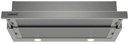 Cata Extender 700 Campana Extractora de Cocina, Panel de Control Mecánico, 2 niveles de Extracción, Motor Tangencial, Iluminación Led, Ancho de 77 cm, Acabado en Acero Inoxidable.