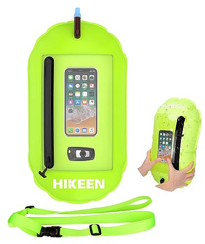 BOOSTEADY Bouée Natation, Sac Étanche Flottant Bouée de Natation avec Ceinture Ajustable, Bouée de Nage en Eau Libre, Flotteur de Sécurité de Natation Gonflable pour Kayak Triathlète, Vert