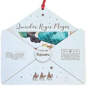 Sobre de Madera Carta Reyes Magos personalizado