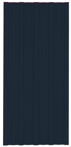 ZEYUAN Dachpaneele 12 STK Trapezblech Dachplatten, Wellblechplatten Für Dach, Dachblech, Dachschindeln Für Gartenhaus, Verzinkter Stahl Anthrazit 100x45 cm