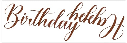 Panneau Happy Birthday pour Toile Fond, Grand Format Autocollant Anniversaire Facile à Décoller et à Coller Décoration Murale Anniversaire pour Arche Ballons Fête Baby Shower Accessoire Photo