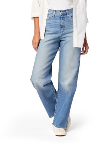 Levi Strauss Signature Gold Women's Heritage High-Rise Loose Straight Jeans Stretch Denim (Also Available in Plus Size), (New) Luna, 6