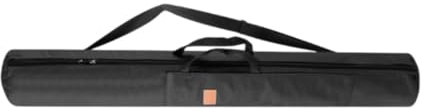 Qianly Angelruten-Tasche aus Segeltuch, zusammengefaltet, mit Zwei-Wege-Reißverschlüssen, verschleißfest, Organizer, Ausrüstungsschutz, Reisehalter, Schwarz