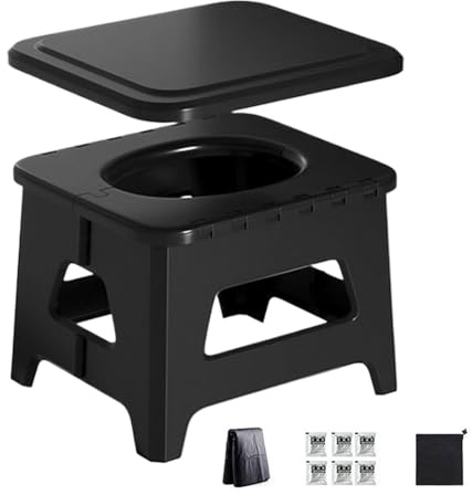 Tragbare Camping Toilette,Camping WC | Klappbare Kompakte Sitztoilette Für Zelt Boot Auto Rucksackreisen