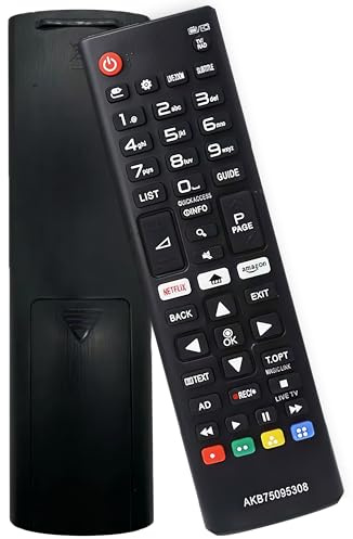Pack of 1 Universal TV Remote Control Replacement for Smart TV’s(Netflix & Amazon Buttons)-AKB75095308 LG Universal TV Remote Control Power on/off,Volume/Channel Selection,Menu Navigations