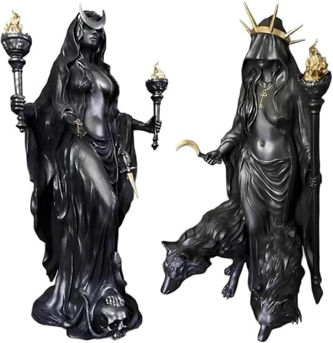 Grekisk gudinna staty, Nattens häxa staty Wear Resist grekisk gudinna dekorkonst Multi-purpose Hecate Magic Resin Skulptur för hem Desktop Dekor Hantverk StyleC