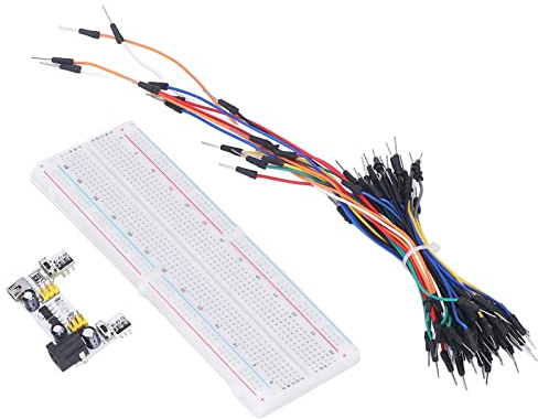 HWGING Kit de Planche à Pain électrique 830 Points de Liaison pour Démarreur Débutant avec Câbles d'alimentation 12 V Blanc