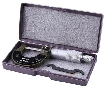 bügelmessschraube Praktisches Mikrometer aus Kohlenstoffstahl, Außenmikrometer, präzise Werkzeuge, Messgerät, genaues Messwerkzeug