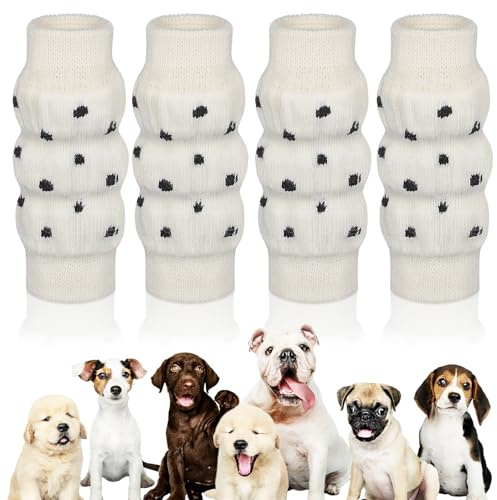Alipis 4 Stück Pack Hunde Beinstulpen aus Weichem Baumwollmaterial Atmungsaktive Beinwärmer für Haustiere Elastisch Warmhaltend Modisch Größe L Schutzhülle für Hundebeine bei Kälte