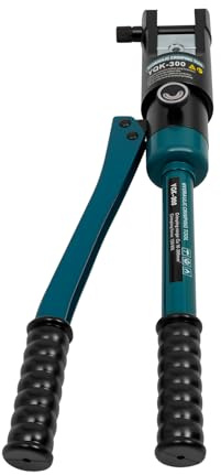 YQK-300 Pinza Crimpatrice Manuale Professionale YQK-300 Pressa Idraulica Crimpatrice Cavo Esagonale, 11 Set Di Matrici Esagonali Per Capocorda Rame Alluminio, Forza 120KN