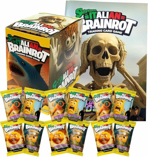 Skifidol Italian Brainrot Serie Beta Allucinazione Cosmica | Box 12 Bustine con 7 Carte Collezionabili e Album Raccoglitore |Gioco di Carte Trading