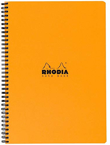 Rhodia 193108C Spiralbuch A4+ 80 Blatt liniert mit Rand Orange