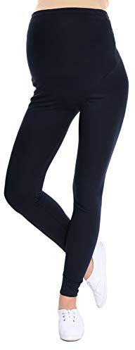 Oasi Mija bra kvalitet mammateggings för gravida kvinnor långa leggings/byxor 3085, svart, L