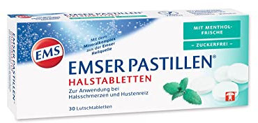 EMSER Pastillen Halstabletten mit Menthol zuckerfrei, 30 pzas Tabletas