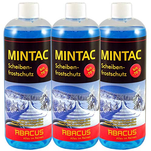 ABACUS® Scheibenfrostschutz bis -70 °C, Frostschutzmittel, Scheibenfrostschutz Konzentrat, Frostschutzmittel Scheibenwaschanlage – Scheibenfrostschutz Konzentrat 3x 1000ml (7046)
