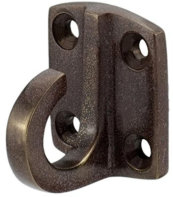 Kanirope Supporto da parete con gancio, bronzato, per funi di intercettazione, corde per corrimano