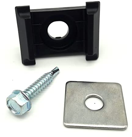 20x Auflagebock + Klemmplatte + Bohrschraube für Doppelstabmattenzaun Zaun Eck.Anthrazit 9 mm