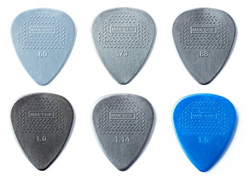 Dunlop Nylon Max Grip Standard Picks Sample Mix Pack (2 of each gauge)