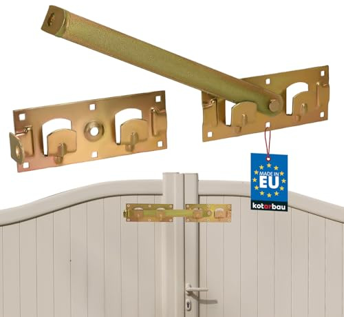 KOTARBAU® Doppeltorüberwurf Links Rechts Baubeschlag Gartendoppeltor-Überwurf Bolzenriegel Torriegel Torverschluss Schlagladenüberwurf Torverrieglung