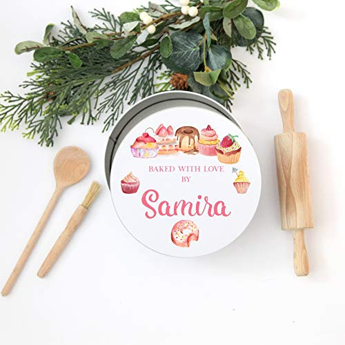Personalised Cake Treat Tin, Cake Box, Baking Lover, Stocking Filler Christmas Gift Biscuit Tin, Cookies, Cupcakes Birthday Nanna, Star Baker