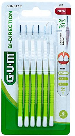 GUM BI-DIRECTION Interdentalb.0,7 mm grün 6 St