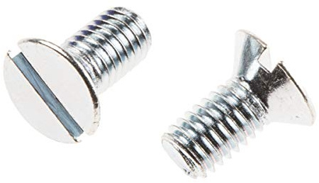 RS PRO Senkkopf Schlitz Schrauben verzinkt, M5 x 10mm Stahl, Packung a 100 Stück