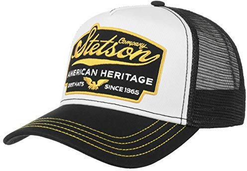 Stetson American Heritage Trucker Cap Basecap Baseballcap Meshcap Snapback Truckercap schwarz One Size Small