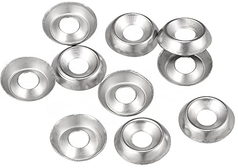 sourcing map #6 304 Edelstahl Cup Washer Senkkopf für Schraube Bolzen 50pcs