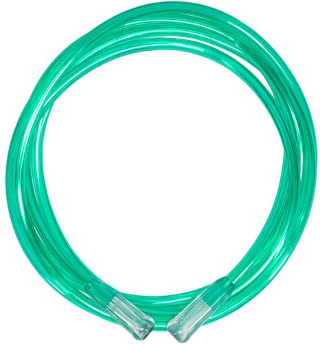 Tubo de oxígeno verde de 15 metros, flujo de oxígeno ininterrumpido, tubo de oxígeno de grado médico, resistente a las torceduras, diseño de tres canales, terapia de oxígeno en el hogar, aprobado por