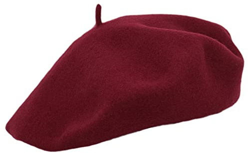 MELEGARI Baskenmütze für Damen, 100 % Wolle, Roma Beret, hergestellt in Italien