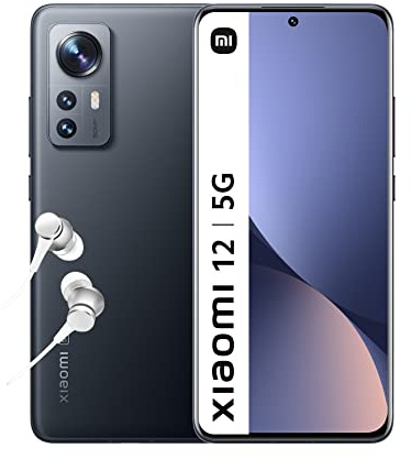 XIAOMI 12-Smartphone+Kopfhörer, 8+128GB Handy ohne Vertrag, 6.28 120Hz AMOLED Display, Snapdragon 8 Gen 1, 50MP Dreifach-Kamera in Profiqualität, 4500mAh, Grau(2 Jahre Garantie+Amazon DE Exclusive)
