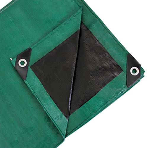 Heavy-Duty Green & Black Reversible Tarpaulin, 200gsm – 7m x 9m