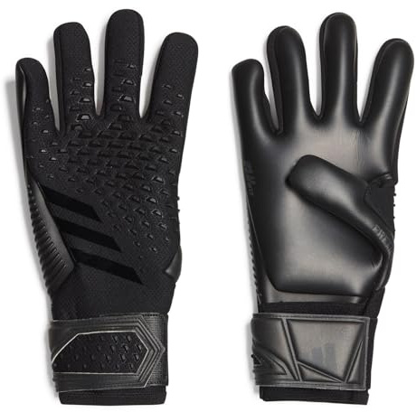 adidas Unisex Goalkeeper Gloves (W/O Fingersave) Predator Competition Goalkeeper Gloves, Black/Black/Black, HY4074, 8-