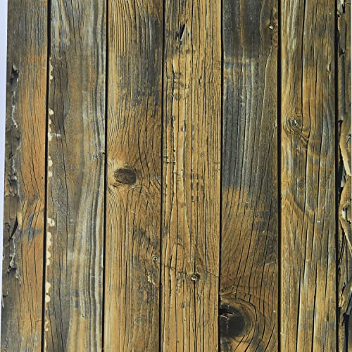 FENTIS Wood Panel Wallpaper Contact Paper Peel and Stick Vinyl Wrap | Self Adhesive Sticky Back Plastic Removable Waterproof Oil-Proof Roll for Bedroom Bathroom Door 44.5x500cm
