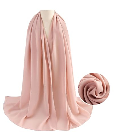 Wanssy® Premium Chiffonschal lang Schal Stola Tuch für Hochzeit Abendkleid in verschiedenen Farben Größe XXL