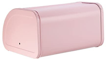 WOONEKY Pink Bread Box Roll Top, Metal Bread Box for Kitchen Countertop, Large Capacity, Keeps Bakery Items Fresh Longer Bin for Kitchen Countertop, Breadbox to Store Cookies, Bagels, Muffins