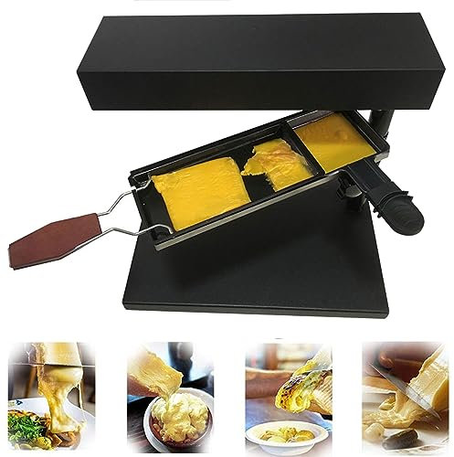 ROGHA Raclette Cheese Melter Macchina Professionale per la Fusione di Formaggi Elettrica per Una Mezza Forma di Formaggio 600W