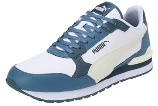 PUMA St Runner V4 L Basket Mixte, White Creamy Vanilla Blue Horizon Gray Skies, 37 EU