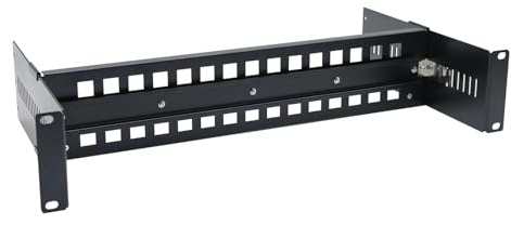Staffa per guida DIN da 19 pollici regolabile per montaggio su rack per convertitori multimediali Interruttore Ethernet Switch PoE industriale con materiale in lega di alluminio leggero e ad alta