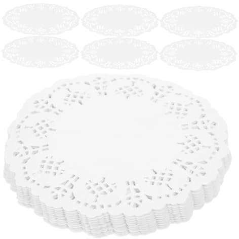 HEMOTON 140stücke Papierdeckchen Aus Zellstoff Mit Spitzenmuster Runde Tischsets Für Kuchen Desserts Und Gebäckpräsentation