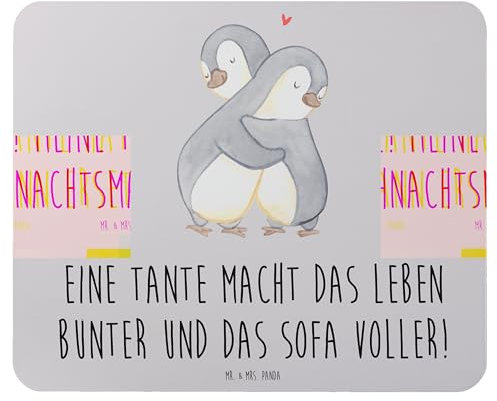 Mr. & Mrs. Panda Mauspad Bunte Tante - Geschenk, Sofa, Zuneigung, besondere Person, Handgemacht, Farbe, Liebe, Lächeln, Sofa voller, Verwandte,