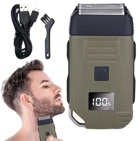 jamgeery Regolabarba da uomo, rasoi elettrici da uomo,Taglio di capelli portatile con rete protettiva | Tagliacapelli, kit per la cura degli uomini, impermeabile per il corpo, viso per il marito,