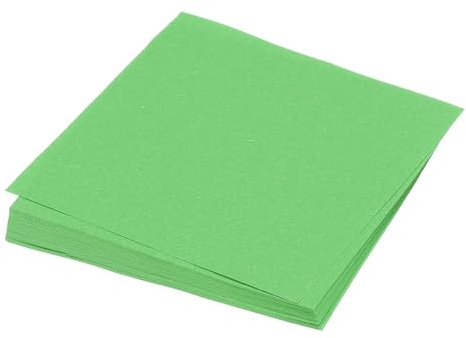 QUARKZMAN 50 Blatt Origami Papier, 14 x 14cm Doppelseitiges Quadratisches Faltpapier, 70 g/m², Kleine Origami-Papierquadrate für Kunsthandwerk Projekt Geschenk Dekoration, Grün