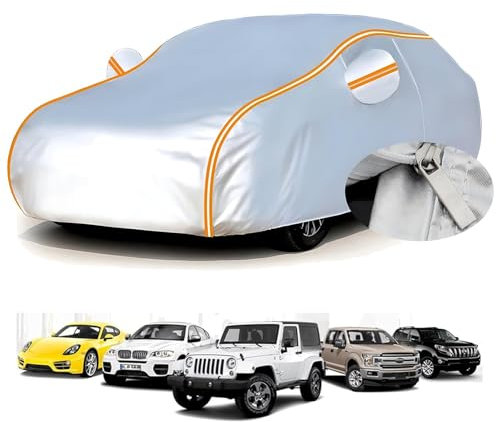 Autoabdeckung Vollgarage für Smart Fortwo Coupé W453 2014-2019(269,5x166,3x155,5cm),Wasserdicht,sonnenbeständig,Seitentür,für alle Vier Jahreszeiten,temperaturbeständig,Oxford-Stoff