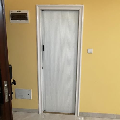 FalttüR FalttüRen FaltschiebetüR 201203cm hohe Falttüren für kleine Räume, Aluminium-Zellenfalttür für Badezimmer/Raumteiler, plissiertes Scheunentor auf Schiene – ohne Bohren(Staly-A,74x203cm/29.1x79
