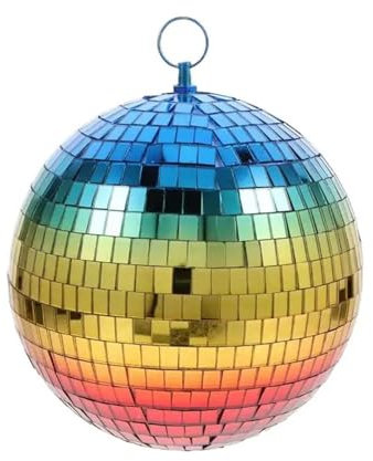 CSSHNL Diskokugel Spiegel-Disco-Kugel, Bühnenlicht, rotierende Glaskugel, Disco-Kugel, Farbverlauf-Spiegelkugel, reflektierendes Glas, 15/20 cm, Spiegelkugel(15cm)