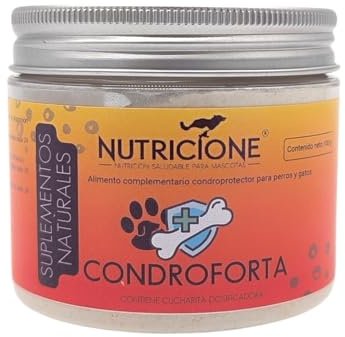 Nutricione | Chondroforta 100 g för hundar och katter | Naturligt ledtillskott | Glukosamin, kondroitin, kollagen och omega 3