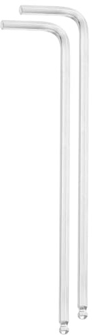 sourcing map 2pcs Ball End Hex Key Wrench 2.5mm CR-V Steel L-Shape Hexagon Metric Wrenches Repairing Tool for Home DIY Bike Motorcycle Repair