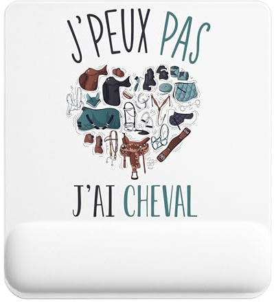 Planetee Tapis de Souris Cheval Equitation | Accessoire Bureau Ergonomique - Idéal pour Anniversaire, Collègue, Secret Santa Noël, Fête des Pères et Fête des Mères