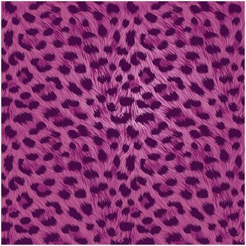 Full Roll - Fur Pink Animal Print Wallpaper - Kids Room Bedroom Living Room - Feature Statement Wall Washable Peelable - 10.05m x 53cm Roll - Contemporary Versatile Leopard Print